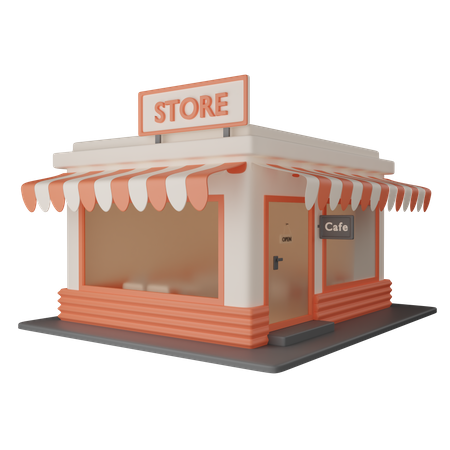 Cafe store  3D Icon