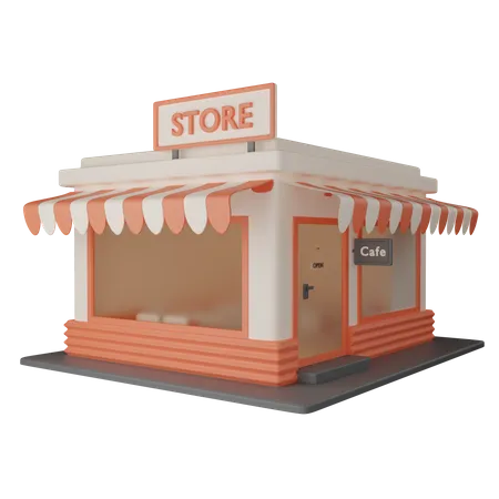 Cafe store  3D Icon