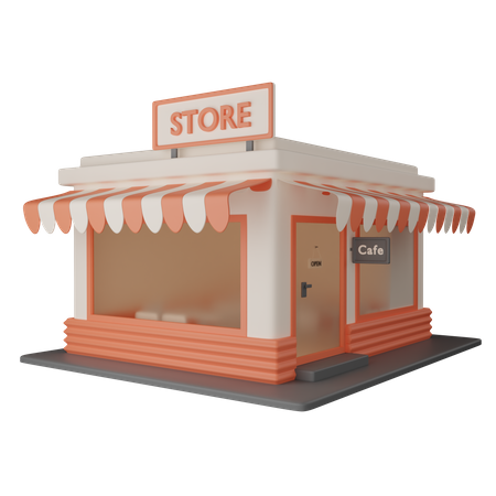 Cafe store 3D Icon