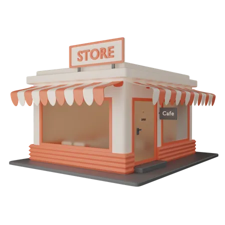 Cafe store 3D Icon