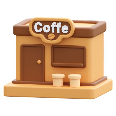 Tienda de cafe  3D Icon