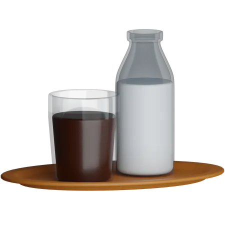 Café y leche  3D Icon