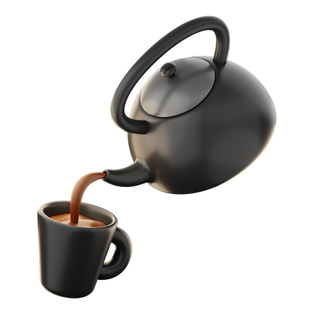 Cafeteira e xícara  3D Icon