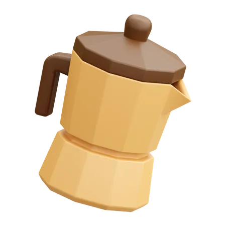 Cafeteira moka  3D Icon