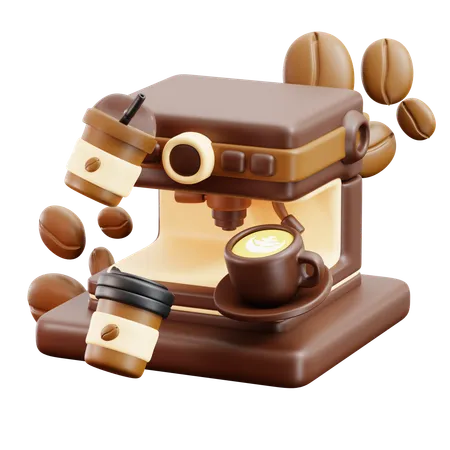 Maquina de cafe  3D Icon