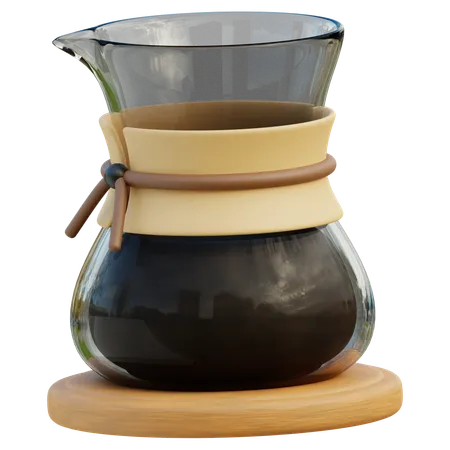 Cafetera de vidrio  3D Icon