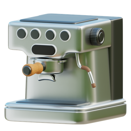 Máquina de café expreso de acero inoxidable  3D Icon