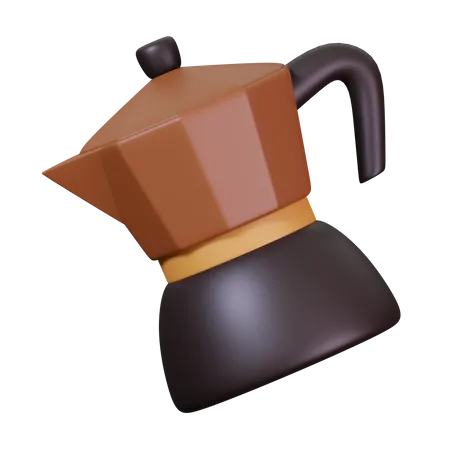 Cafetera moka  3D Icon