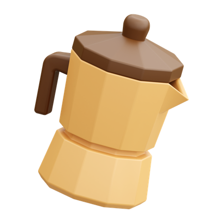 Cafetera moka  3D Icon