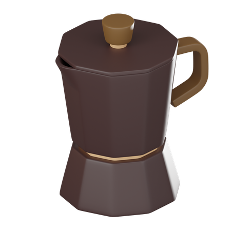 Cafetera moka  3D Icon