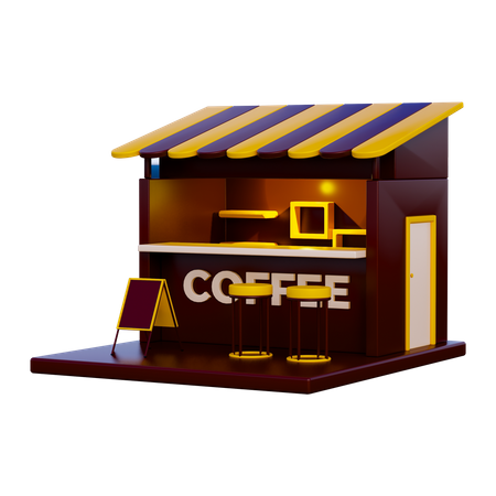 Cafetería  3D Illustration