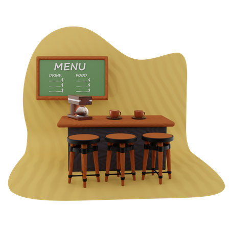 Cafetería  3D Icon