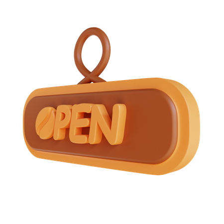 Cafeteria aberta  3D Icon