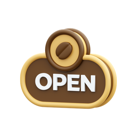 Cafeteria abierta  3D Icon