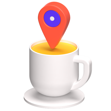 Ubicación de la cafetería  3D Icon