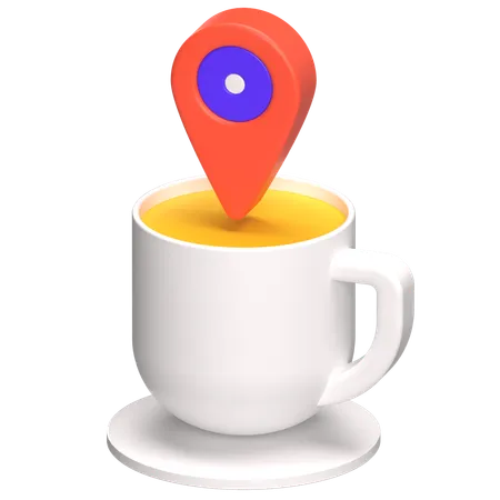 Ubicación de la cafetería  3D Icon