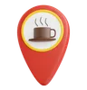 pin de ubicación de la cafetería