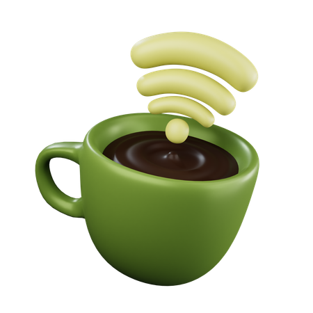 Cafeteria Wi-Fi grátis  3D Icon