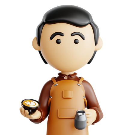 Barista de café  3D Icon