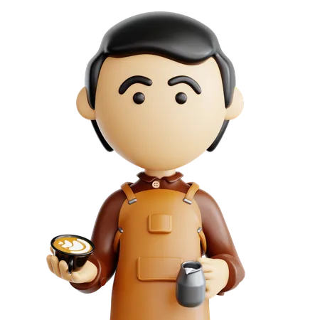 Barista de café  3D Icon