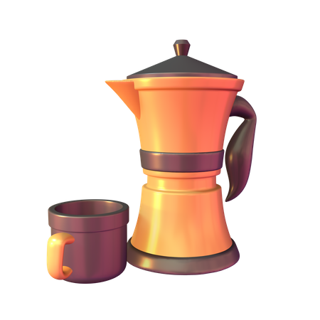 Cafetière  3D Icon