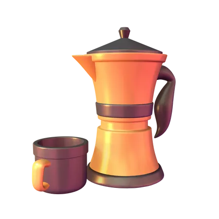 Cafetière  3D Icon