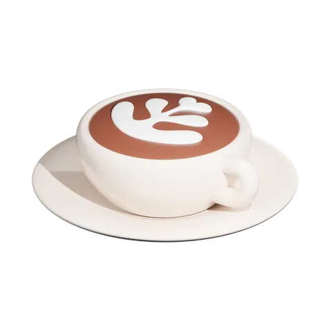 Caffè latte art  3D Icon