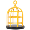 bird cage 3d logo