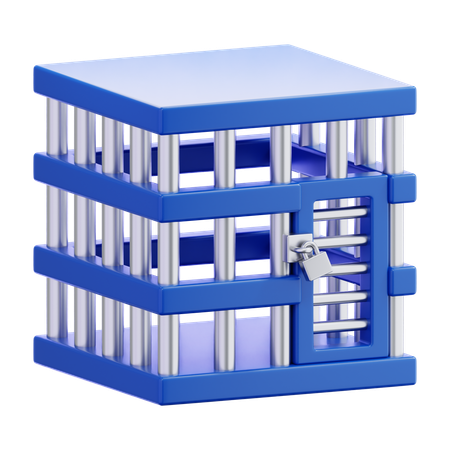 Cage de prison avec serrure  3D Icon