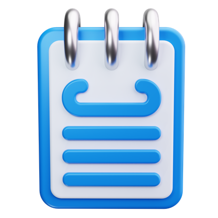 Cahier à spirale  3D Icon