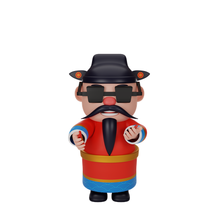 Cai Shen  3D Illustration