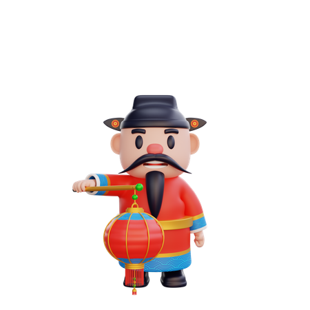 Cai Shen  3D Illustration