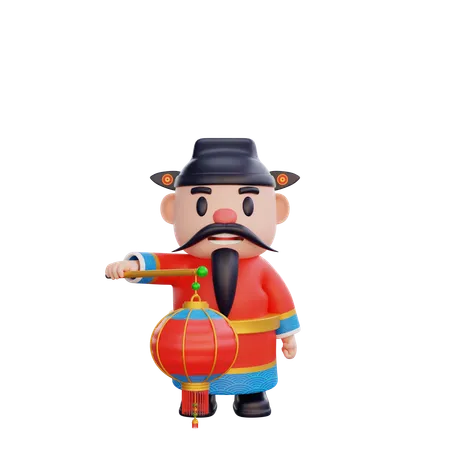 Cai Shen  3D Illustration