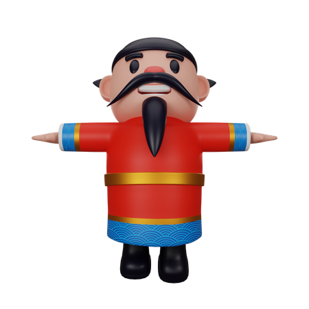 Cai Shen Flying  3D Icon