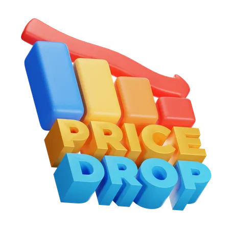 Caída de los precios  3D Icon