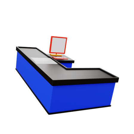 Comptoir de caisse  3D Illustration