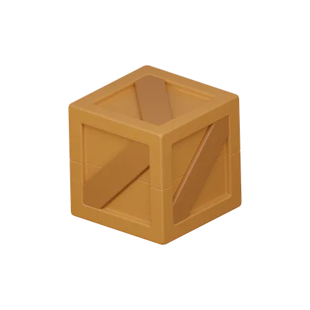 Boite en bois  3D Icon