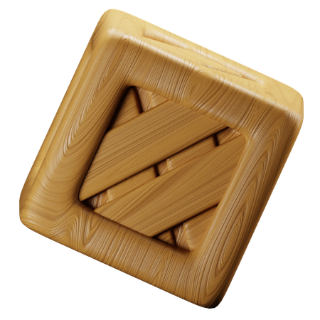 Boite en bois  3D Icon