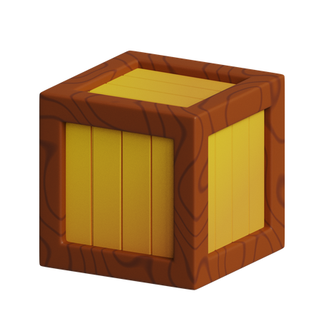 Boite en bois  3D Icon