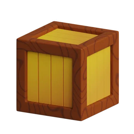 Boite en bois  3D Icon