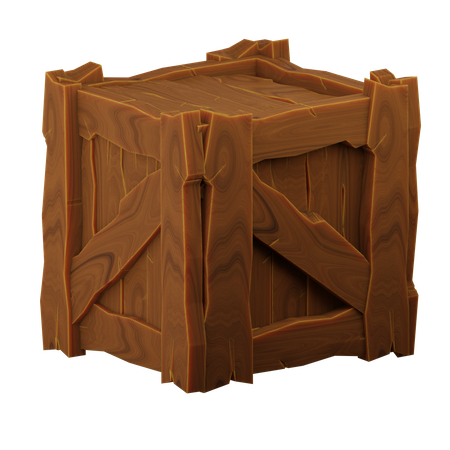 Boite en bois  3D Icon