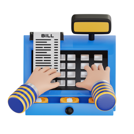 Paiement à la caisse  3D Icon