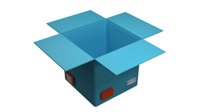 Caixa aberta  3D Icon