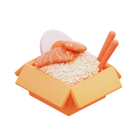 Caixa de arroz  3D Icon