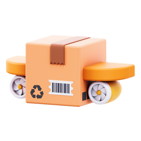 Avião caixa  3D Icon