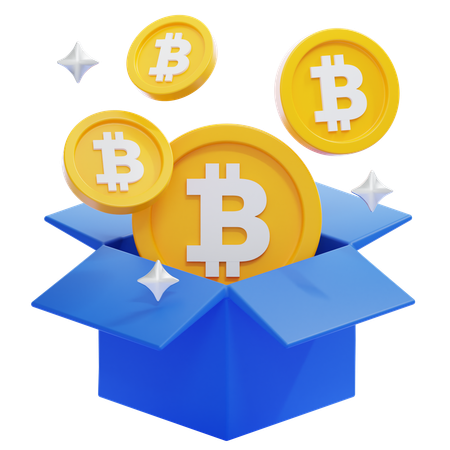 Caixa de bitcoin  3D Icon