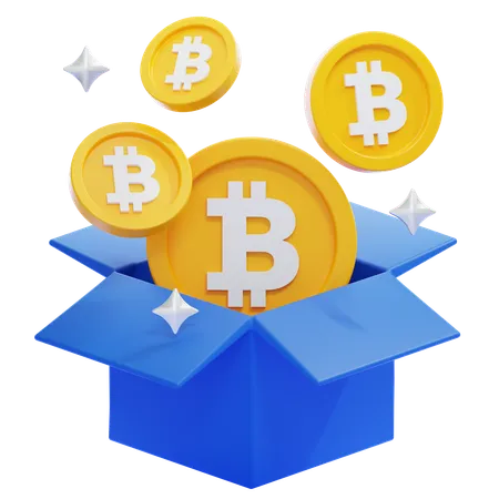 Caixa de bitcoin  3D Icon