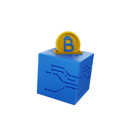 Caixa de bitcoin  3D Icon