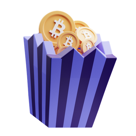 Caixa de bitcoin  3D Illustration