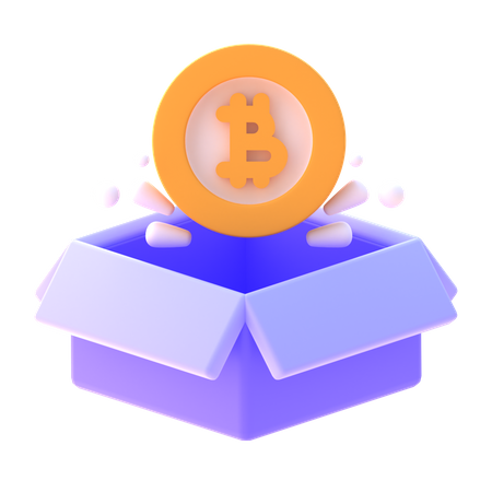 Caixa de bitcoin  3D Icon